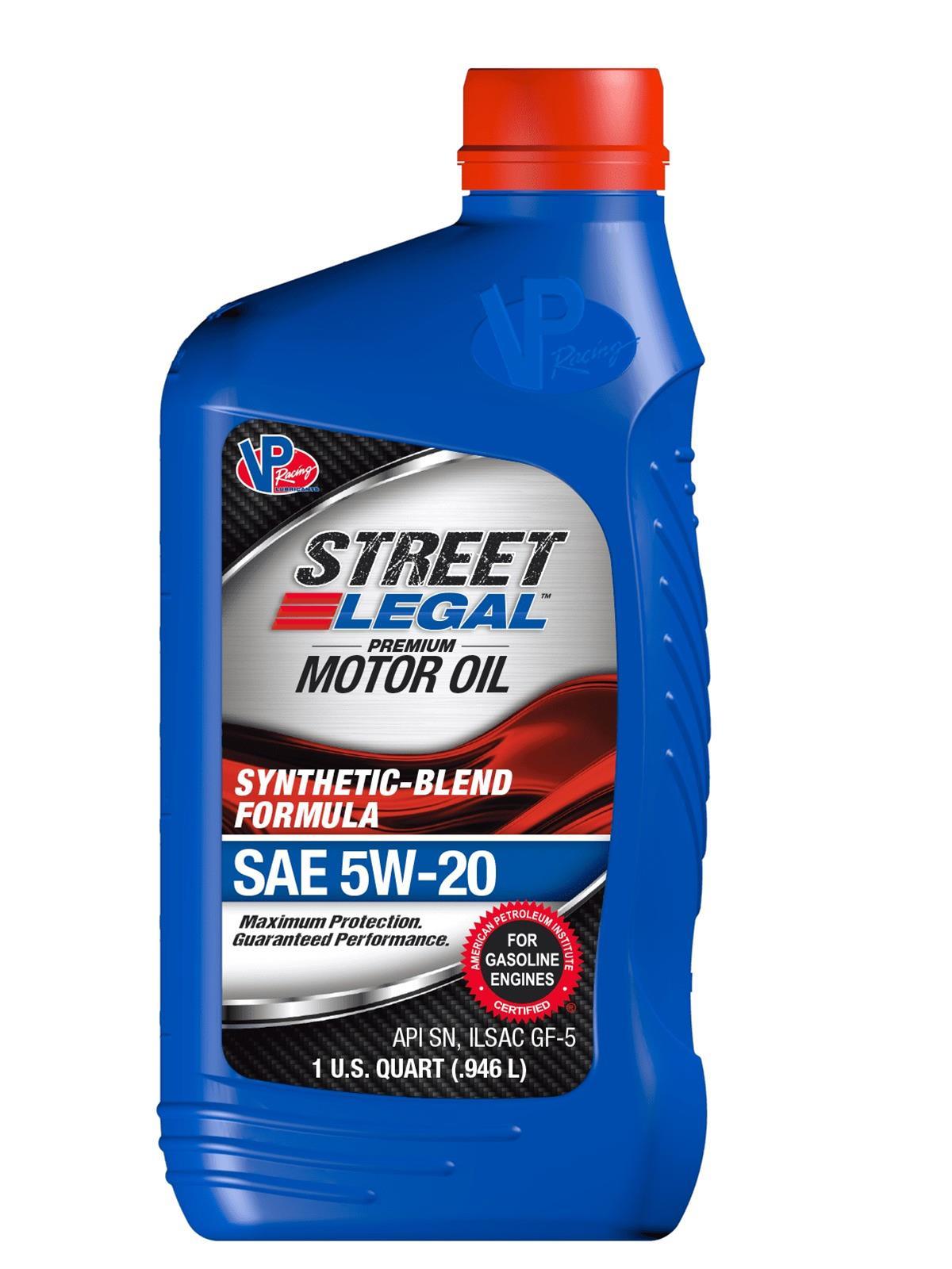 VP Racing Street LegalSYNthetic Formula 5W20 (GF-6) 12/QtCS VP3952043C