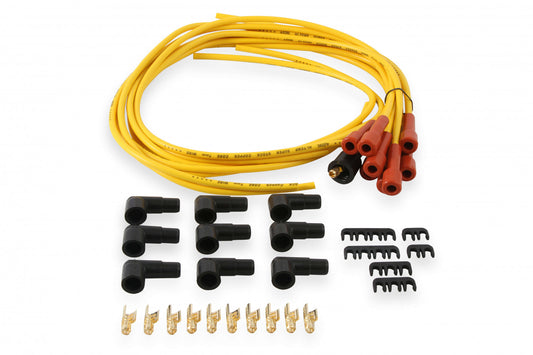 ACCEL Spark Plug Wire Set - 7mm - Super Stock with Copper Core - Universal Straight Boots - Yellow 3008