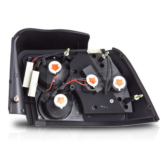 WINJET 1999-2004 Ford Mustang LED Tail Light - Black/Smoke CTWJ-0019-BS