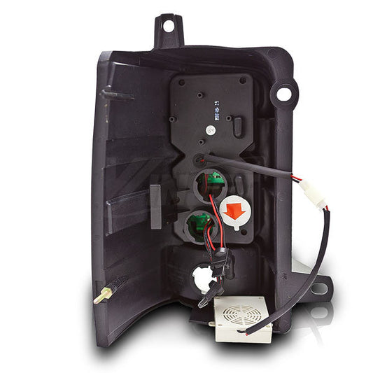 WINJET 1997-1998 Jeep Grand Cherokee LED Tail Light - Black/Smoke CTWJ-0038-BS