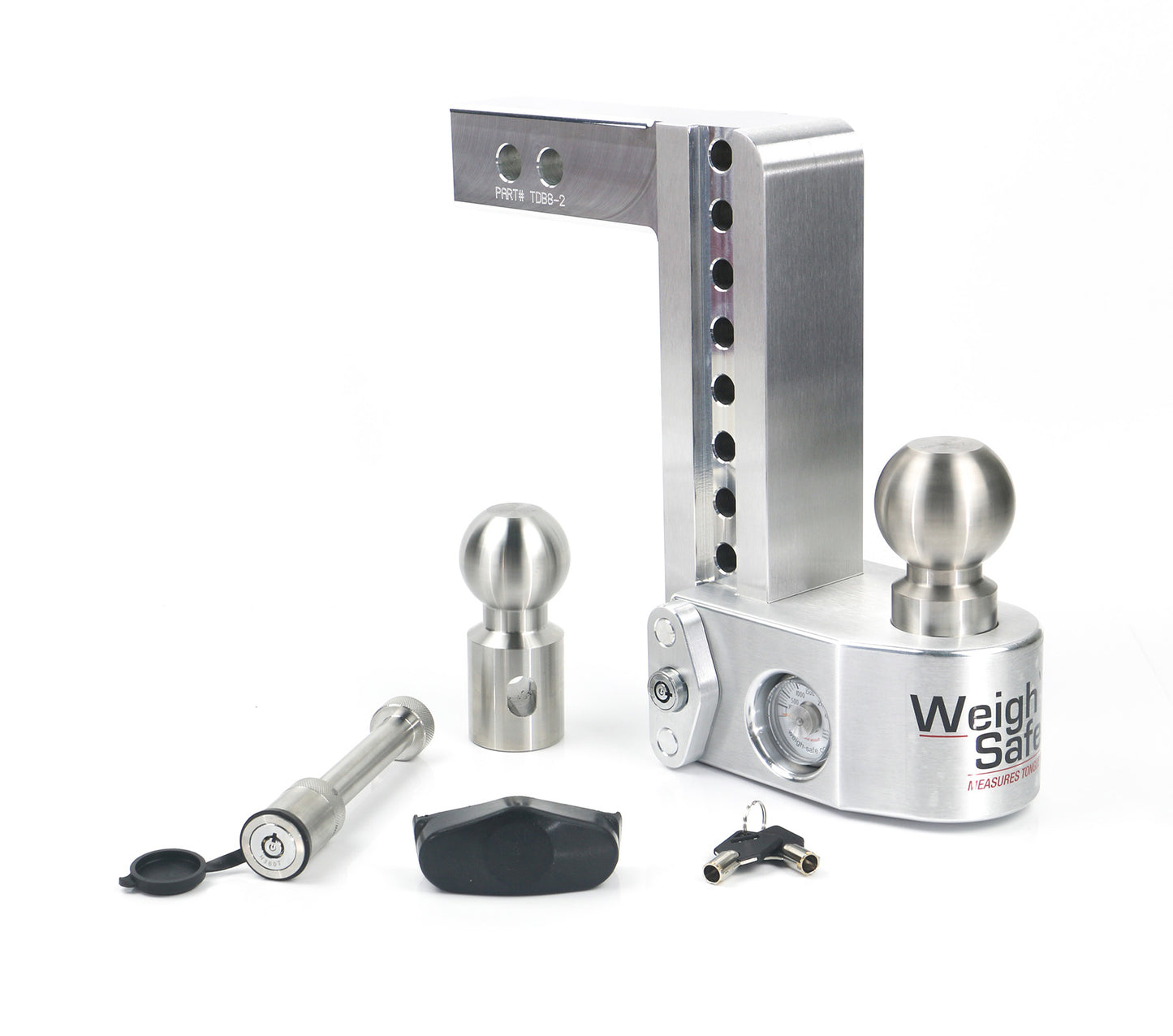 Weigh Safe 8" Drop Hitch With 2" Shank Keyed Alike WS05 Included WS8-2-KA