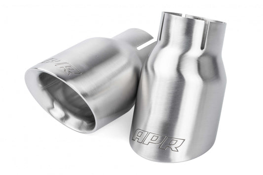 APR Double-Walled 3.5" Slash-Cut Exhaust Tips (Brushed Silver) - Set of 2 TPK0007