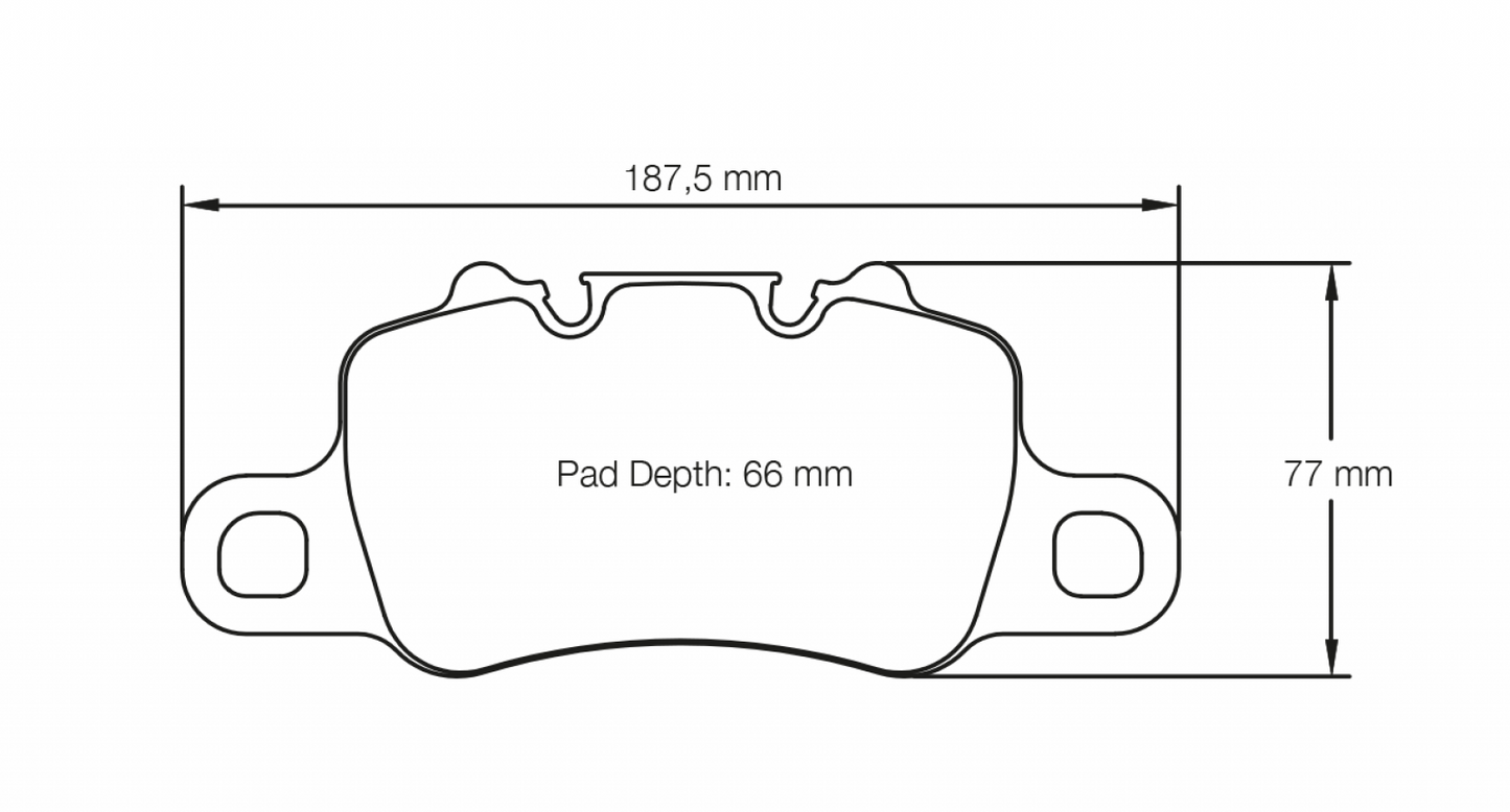 PAGID Racing Pagid Porsche 991/2 R, Turbo, Cayman GT4 GT2/3 RS RSC2 Rear Brake Pads 4925-RSC2