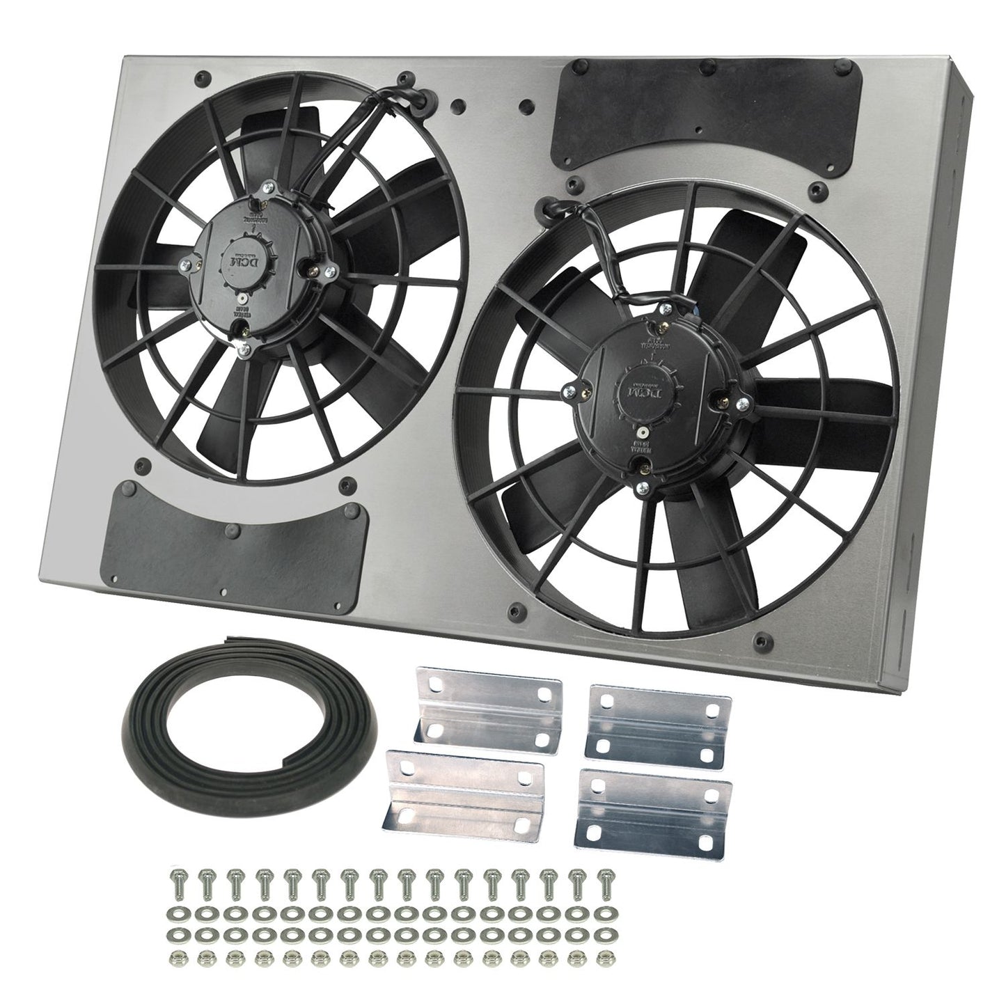 Derale Powerpack - High Output Dual 11" Electric RAD Fan/Aluminum Shroud Kit 16831