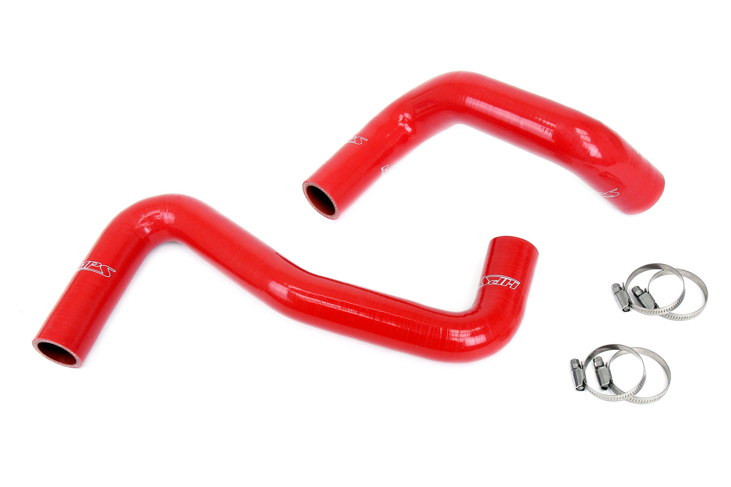 HPS Performance High Temp 3-ply Reinforced Silicone Replaces OEM Rubber Radiator Coolant Hoses 57-2058-RED