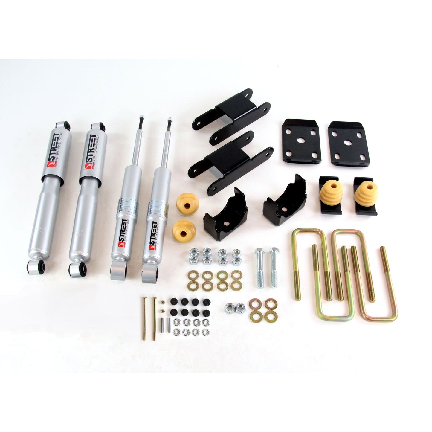 BELLTECH 999SP LOWERING KITS Front And Rear Complete Kit W/ Street Performance Shocks 2015-2017 Chevrolet Colorado/Canyon (Ext/Crew Cab Short Bed) 0 in.-3 in. F/ 4 in. R W/ Street Performance Shocks