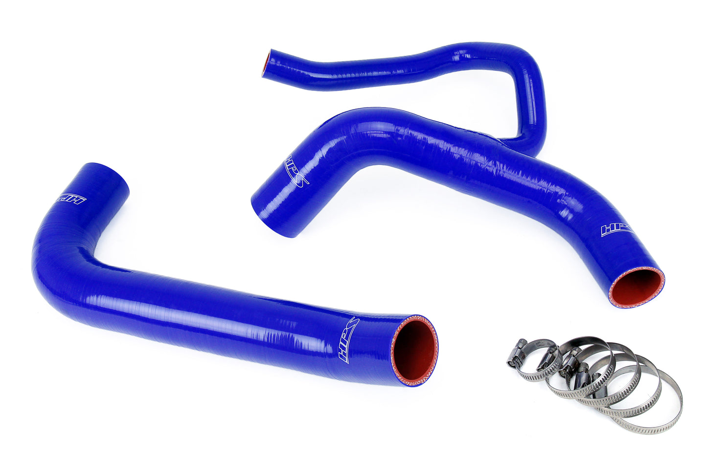 HPS Performance 3-ply Reinforced Silicone Replaces Rubber Radiator Coolant Hoses 57-1848-BLUE