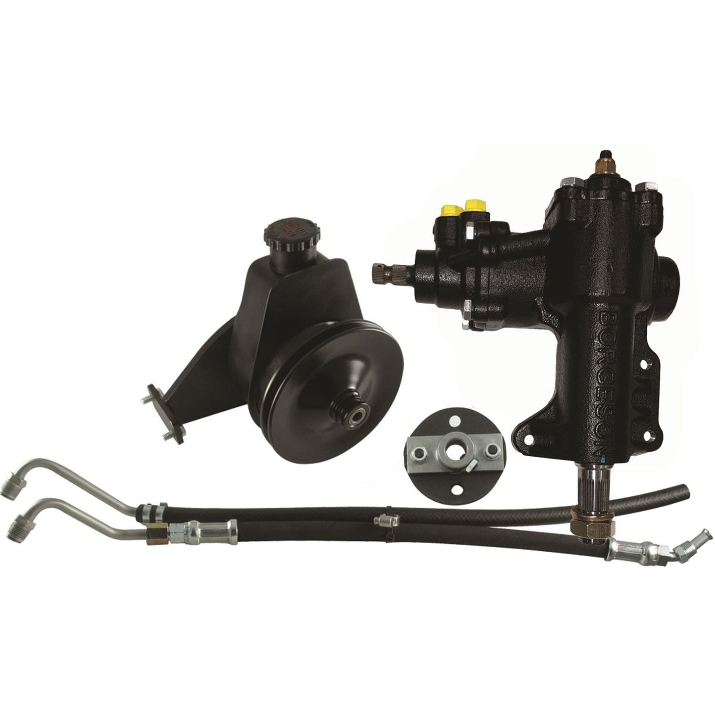 Borgeson - Steering Conversion Kit - P/N: 999027 - 1968-1970 Mustang complete power steering conversion kit. Fits 68-70 Mustangs with manual steering and 200/250 I-6. Includes all necessary components for conversion.