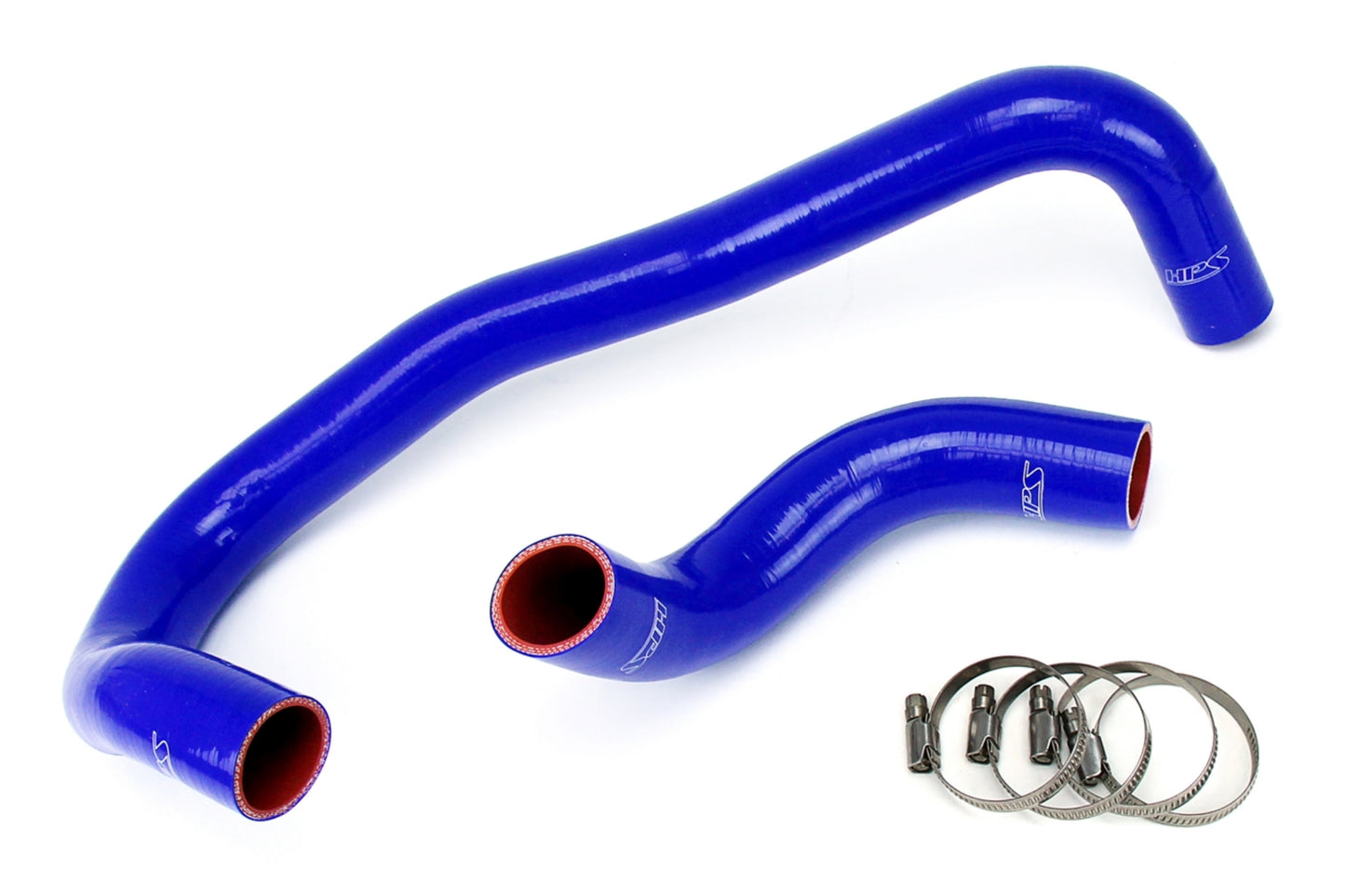 HPS Performance High Temp 3-ply Reinforced Silicone Replaces OEM Rubber Radiator Hoses 57-1327R-BLUE