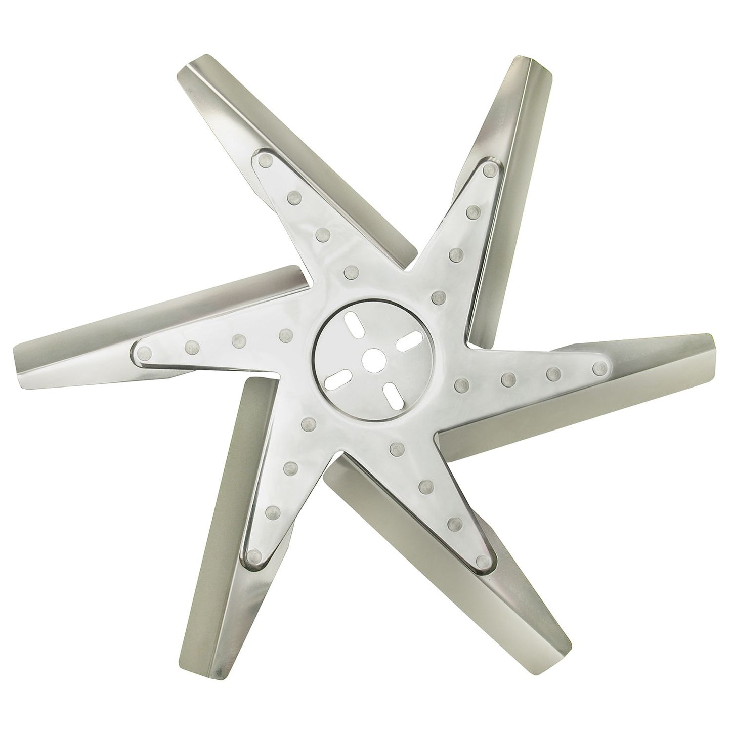 Derale 18" High Performance Stainless Steel Reverse Rotation Flex Fan, Chrome Hub 19718