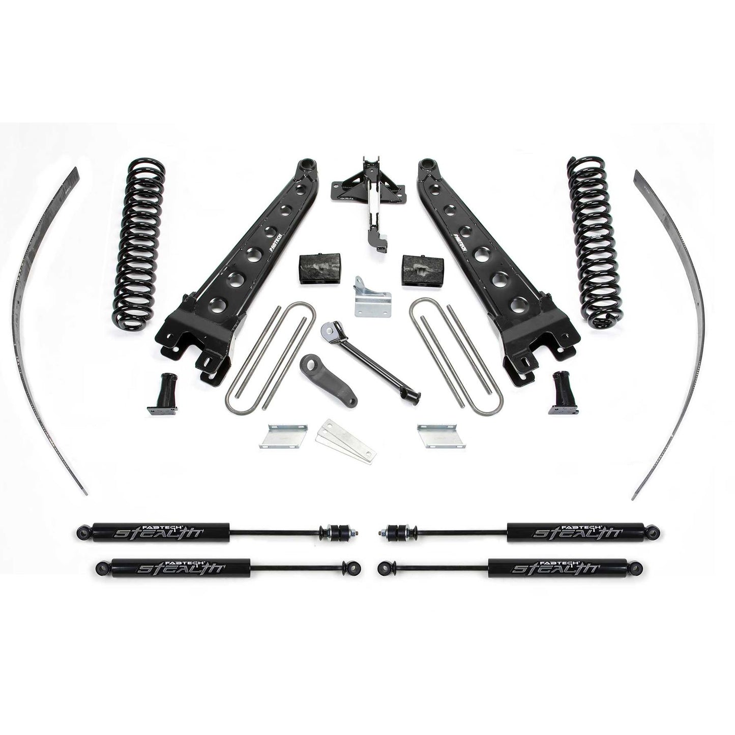 Fabtech 8" RAD ARM SYS W/COILS & STEALTH 2008-16 FORD F250 4WD W/FACTORY OVERLOAD K2124M