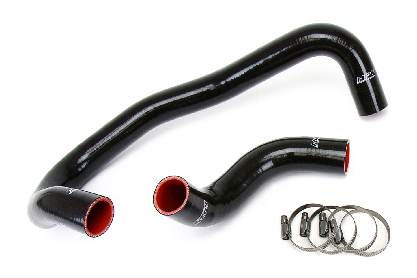 HPS Performance High Temp 3-ply Reinforced Silicone Replaces OEM Rubber Radiator Hoses 57-1327R-BLK