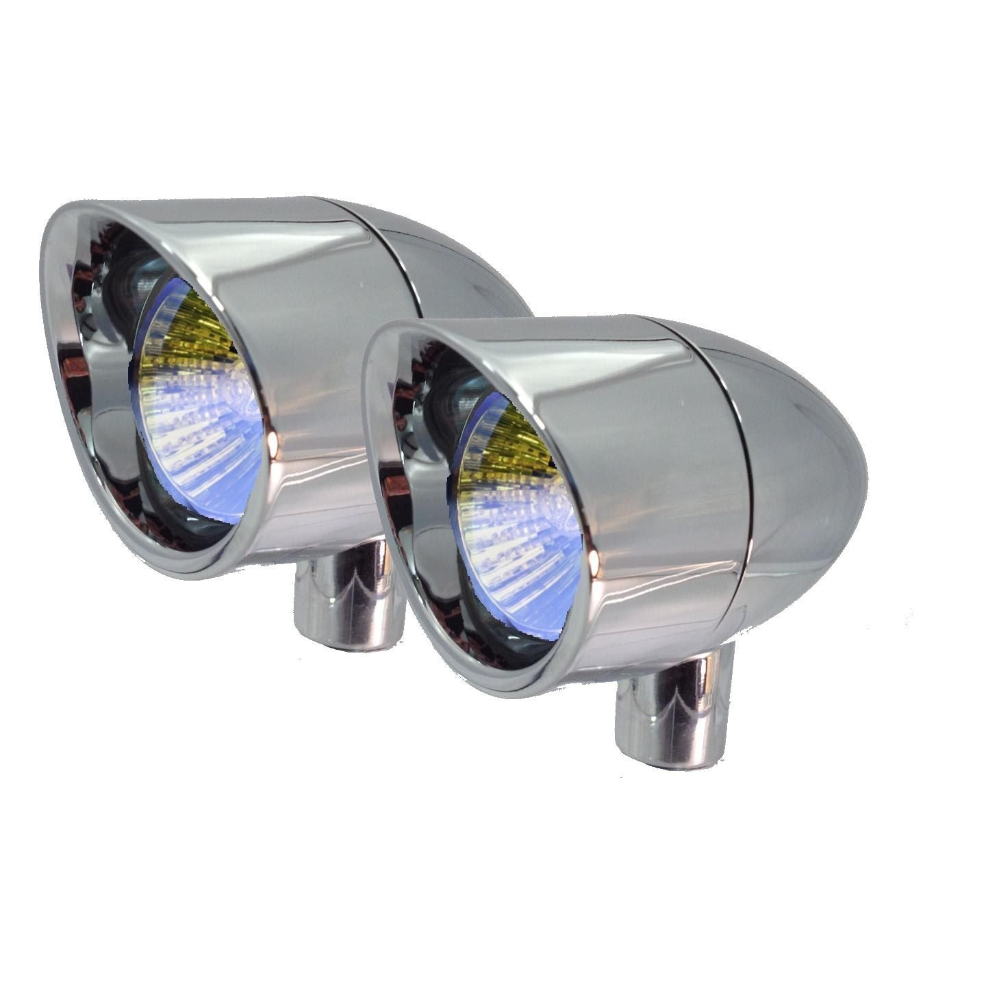 Lazer Star Lights 20 WATT RED & AMBER SMALL VIZOR LIGHT CHROME V5820