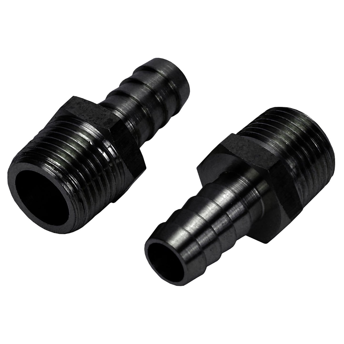 Derale 1/2" MPT x 1/2" hose barb fitting set 15712