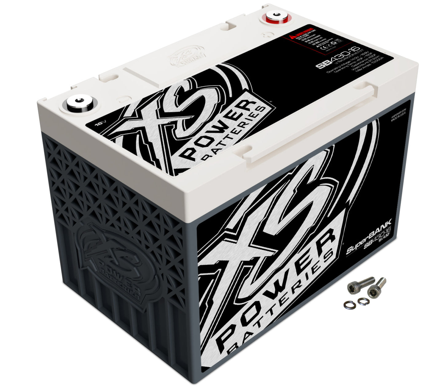 XS Power Batteries 16V Super Bank Capacitor Modules - M6 Terminal Bolts Included 10000 Max Amps SB430-16