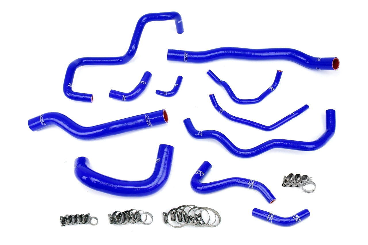 HPS Performance 3-ply Reinforced Silicone Replaces Rubber Coolant Hoses 57-1876-BLUE