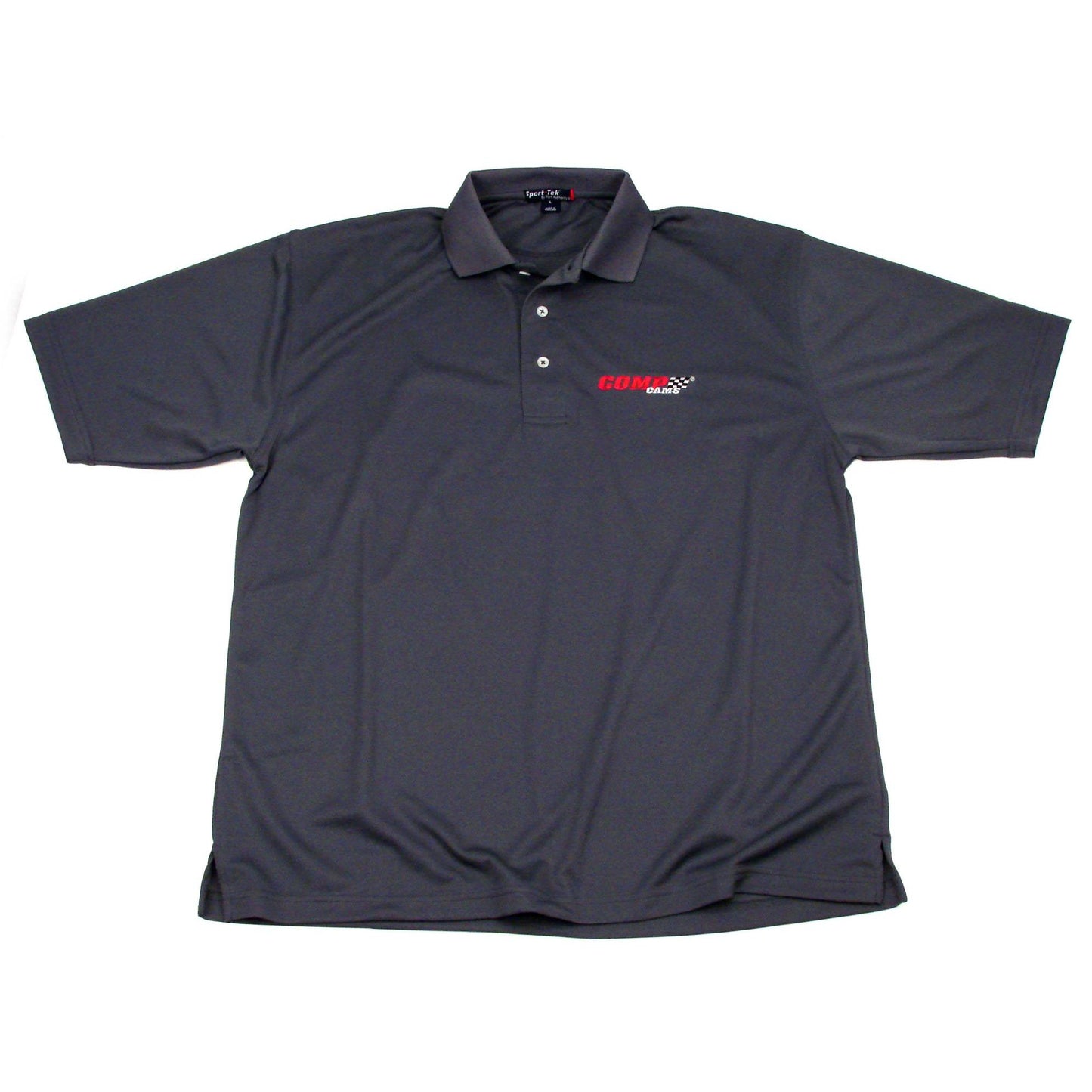 COMP Cams Gray COMP Cams Logo Dri Mesh Large Polo Shirt COMP-C1016-L