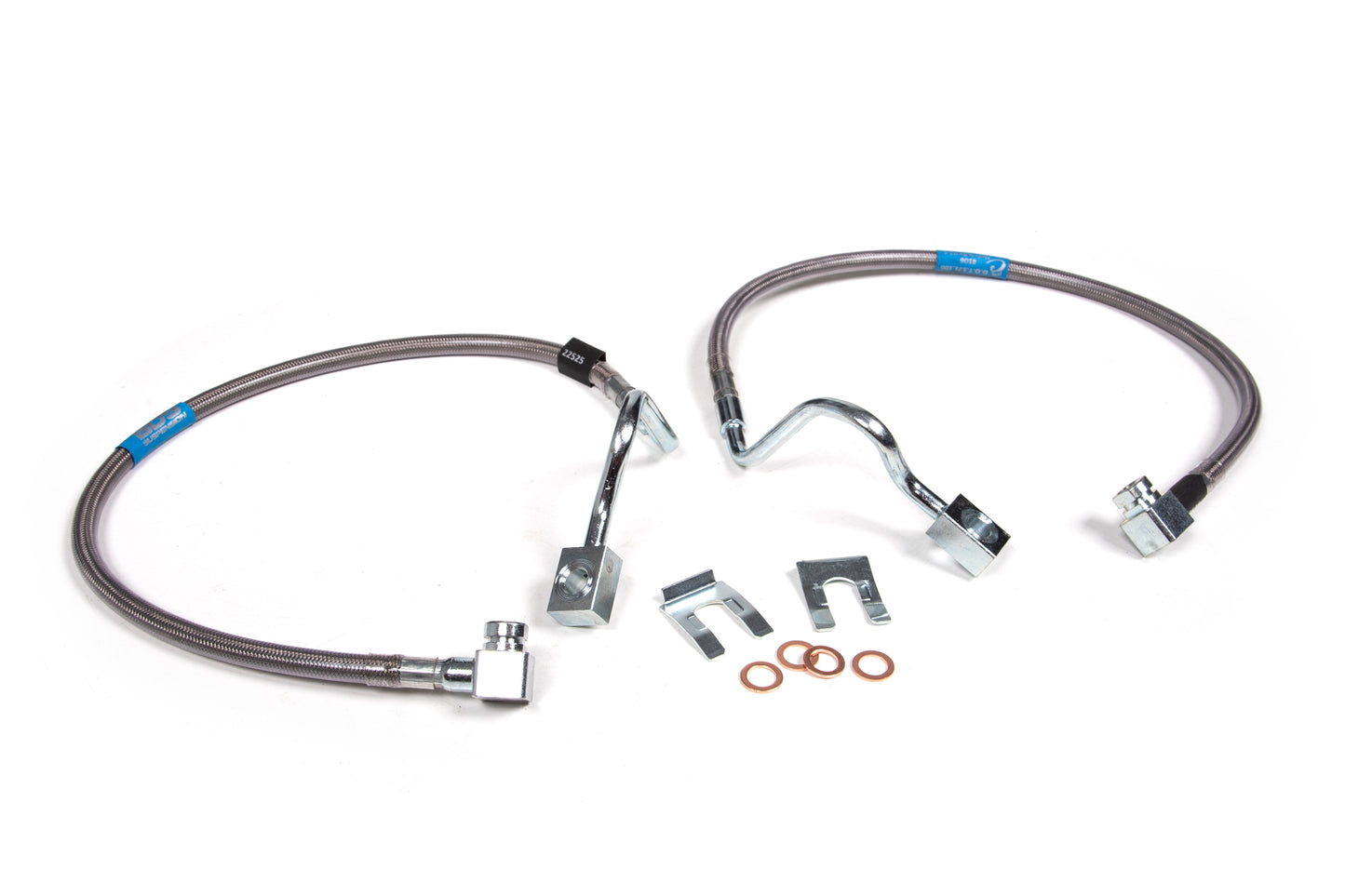 BDS SUSPENSION Front Brake Line Set - Stainless Steel - Fits 6-8 Inch Lift - Ford F150 (04-08) 4WD BDS103002