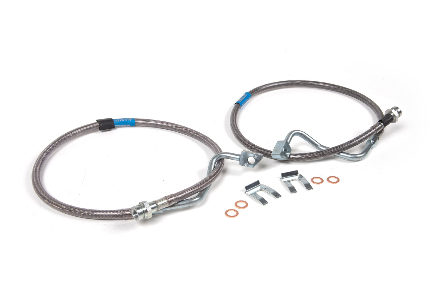 BDS SUSPENSION Front Brake Line Set - Stainless Steel - Fits 6-8 Inch Lift - Ford F250/F350 Super Duty (08-10) 4WD BDS103801