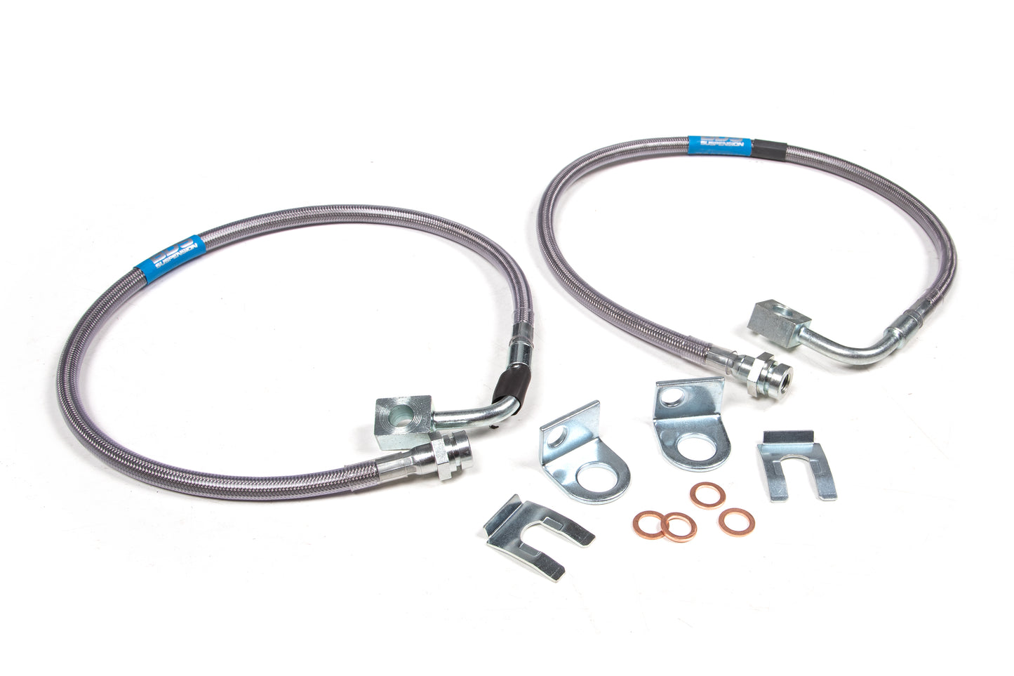 BDS SUSPENSION Rear Brake Line Set - Stainless Steel - Fits 4-6.5 Inch Lift - Jeep Wrangler JK (07-18) BDS104006