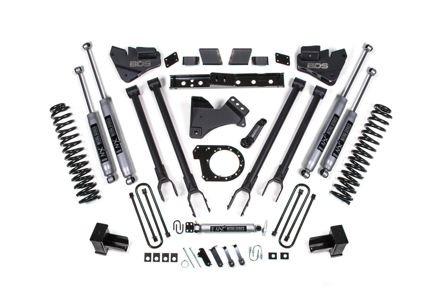 BDS SUSPENSION 6 Inch Lift Kit W/ 4-Link - Ford F350 Super Duty DRW (20-22) 4WD - Diesel BDS1574H