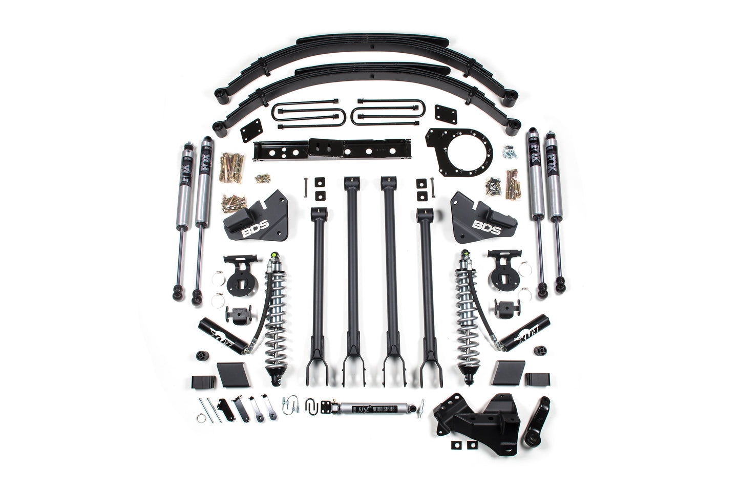 BDS SUSPENSION 6 Inch Lift Kit - 4-Link & FOX 2.5 Coil-Over Conversion - Ford F250/F350 Super Duty (17-19) 4WD - Diesel BDS1529F
