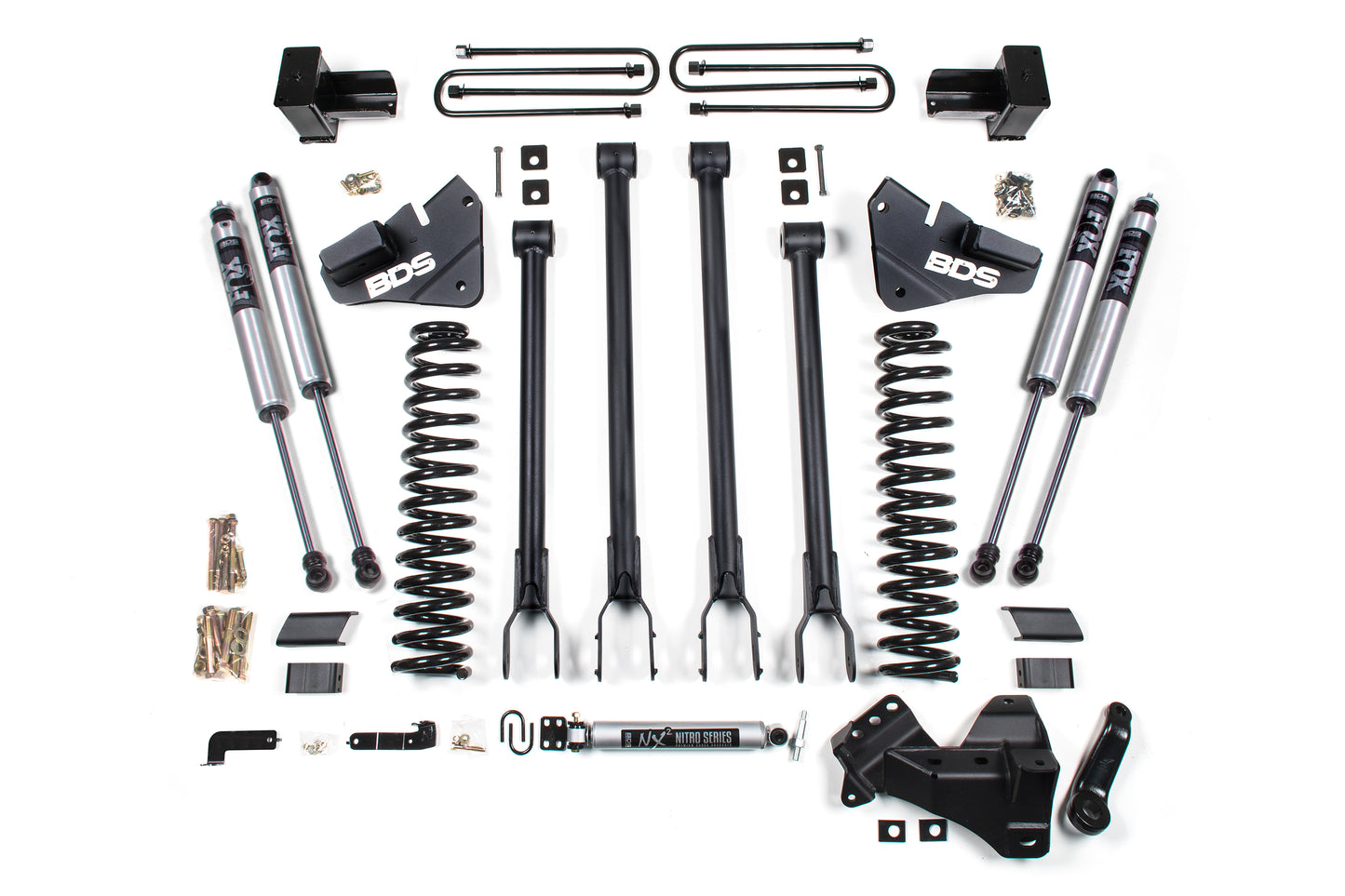 BDS SUSPENSION 4 Inch Lift Kit - 4-Link Conversion - Ford F250 / F350 Super Duty (17-19) 4WD - Gas BDS1540FS