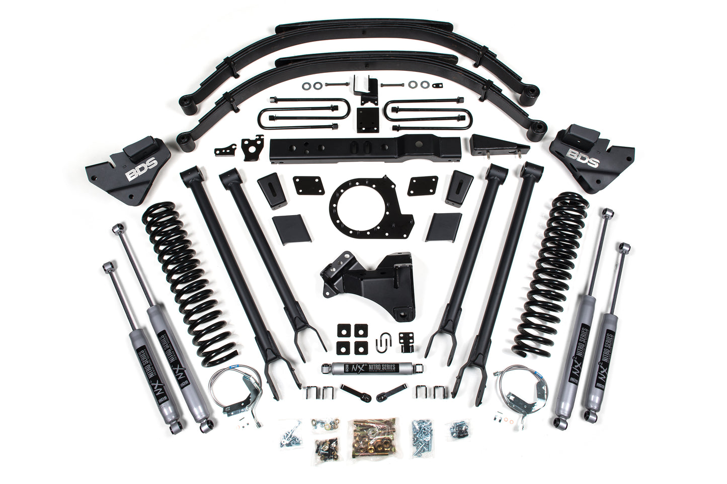 BDS SUSPENSION 8 Inch Lift Kit - 4-Link Conversion - Ford F250/F350 Super Duty (17-19) 4WD - Diesel BDS1541H