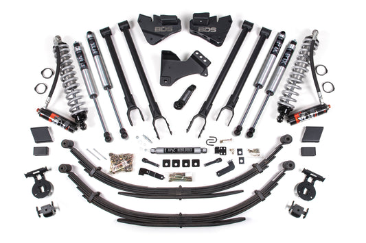 4 Inch Lift Kit W/ 4-Link - FOX 2.5 Performance Elite Coil-Over Conversion - Ford F250/F350 Super Duty (17-19) 4WD - Diesel