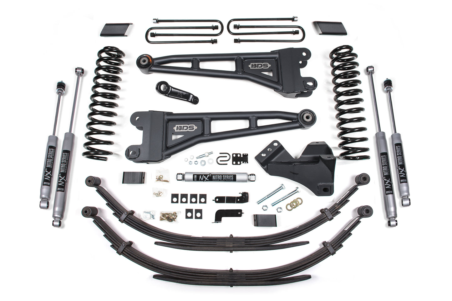 BDS SUSPENSION 4 Inch Lift Kit W/ Radius Arm - Ford F250/F350 Super Duty (17-19) 4WD - Gas BDS1560H