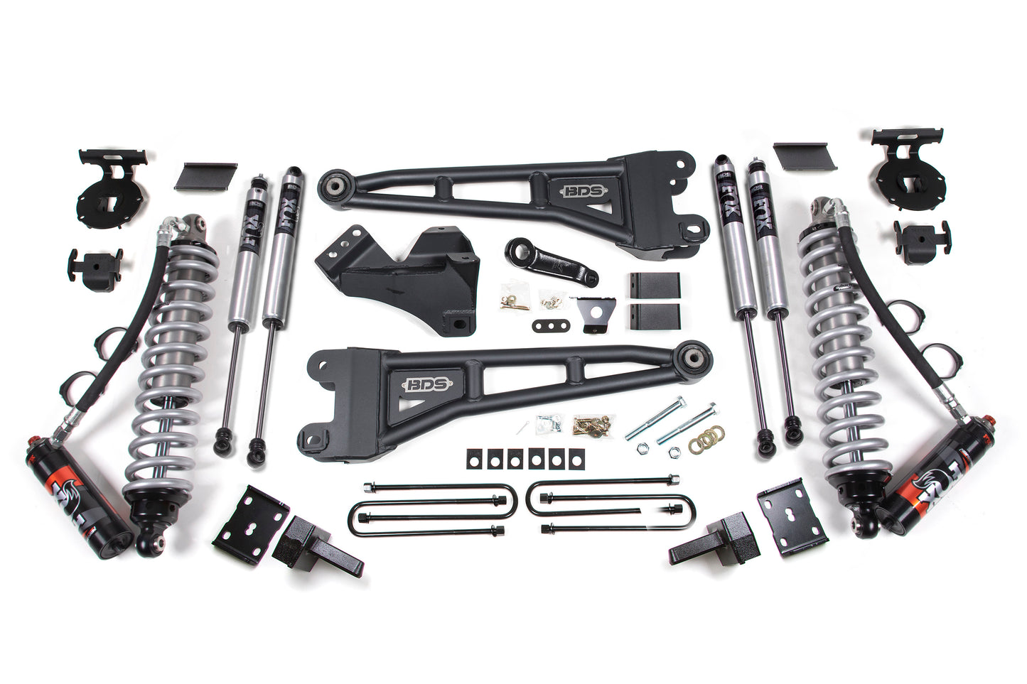 BDS SUSPENSION 4 Inch Lift Kit W/ Radius Arm - FOX 2.5 Performance Elite Coil-Over Conversion - Ford F250/F350 Super Duty (11-16) 4WD - Diesel BDS1596FPE