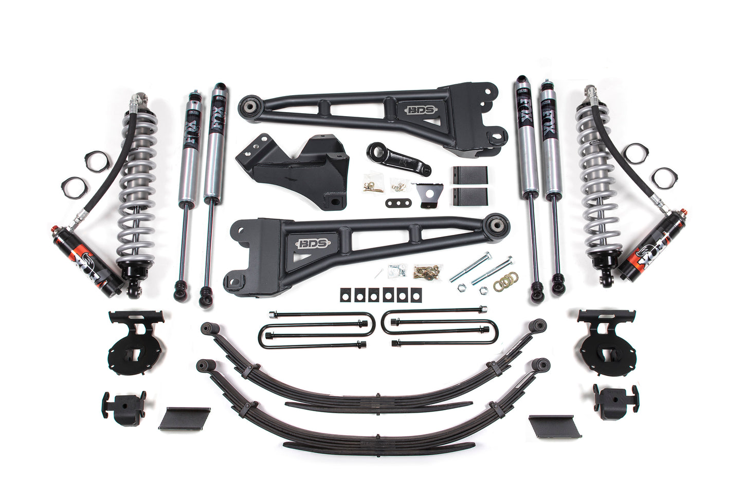 BDS SUSPENSION 4 Inch Lift Kit W/ Radius Arm - FOX 2.5 Performance Elite Coil-Over Conversion - Ford F250/F350 Super Duty (11-16) 4WD - Diesel BDS1597FPE