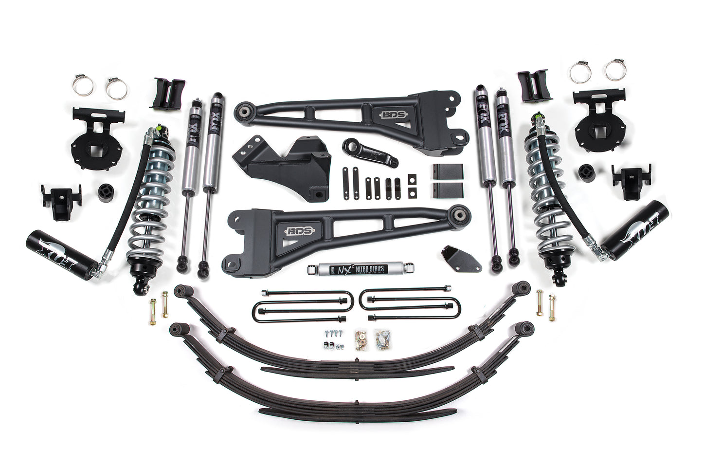 BDS SUSPENSION 6 Inch Lift Kit W/ Radius Arm - FOX 2.5 Coil-Over Conversion - Ford F250/F350 Super Duty (08-10) 4WD - Diesel BDS1955F