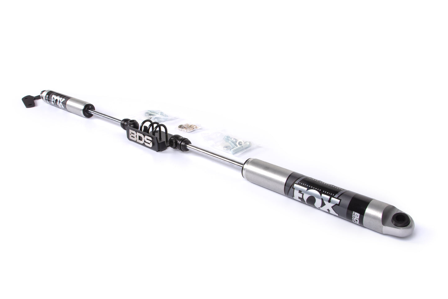 BDS SUSPENSION Dual Steering Stabilizer Kit W/ FOX 2.0 Performance Shocks - Ford F250/F350 Super Duty (99-04) 4WD BDS2025DF