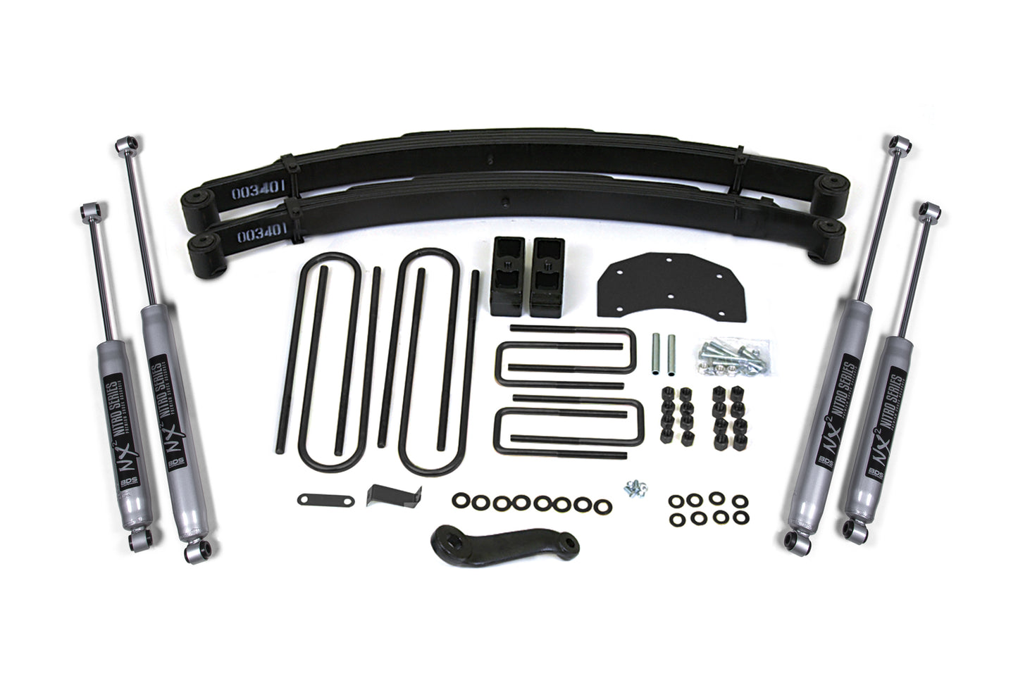 BDS SUSPENSION 4 Inch Lift Kit - Ford F350 Monobeam (80-96) 4WD BDS308H