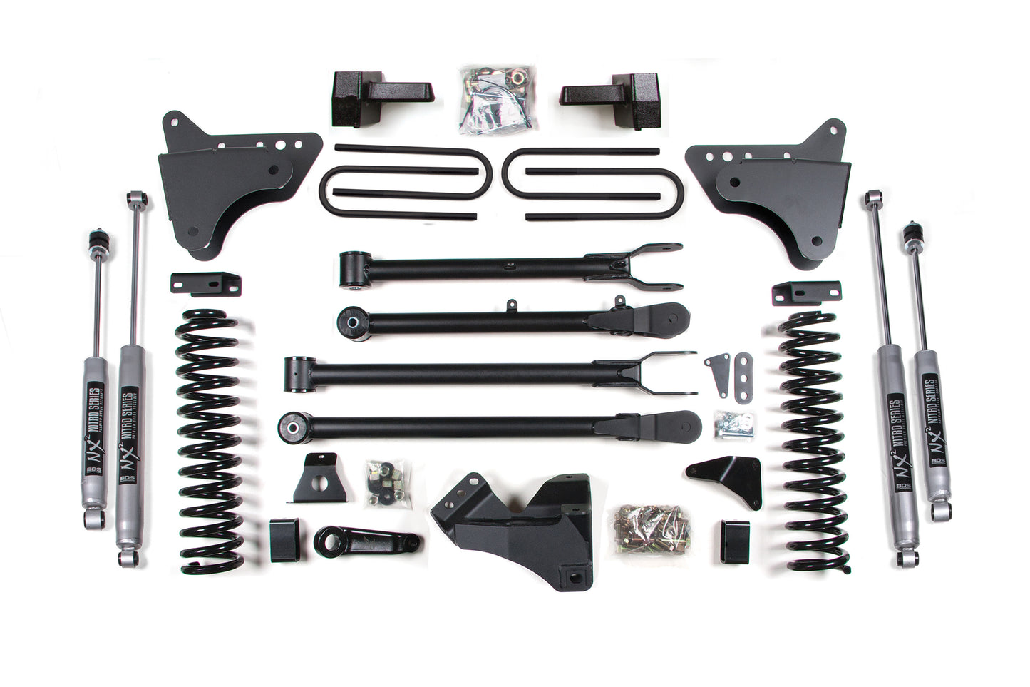 BDS SUSPENSION 6 Inch Lift Kit W/ 4-Link - Ford F250/F350 Super Duty (08-10) 4WD - Diesel BDS560H