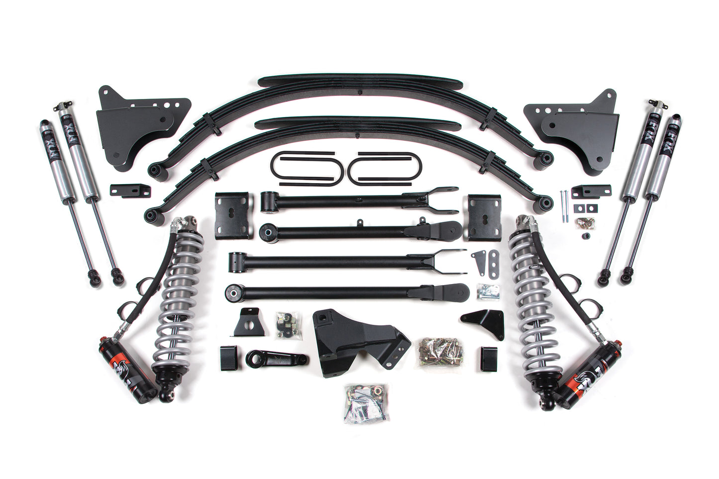 BDS SUSPENSION 4 Inch Lift Kit W/ 4-Link - FOX 2.5 Performance Elite Coil-Over Conversion - Ford F250/F350 Super Duty (11-16) 4WD - Diesel BDS593FPE