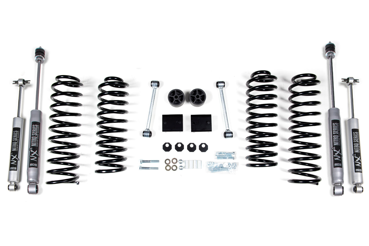 BDS SUSPENSION 2 Inch Lift Kit - Coil Spring - Jeep Wrangler JK (07-11) 4-Door BDS1402H
