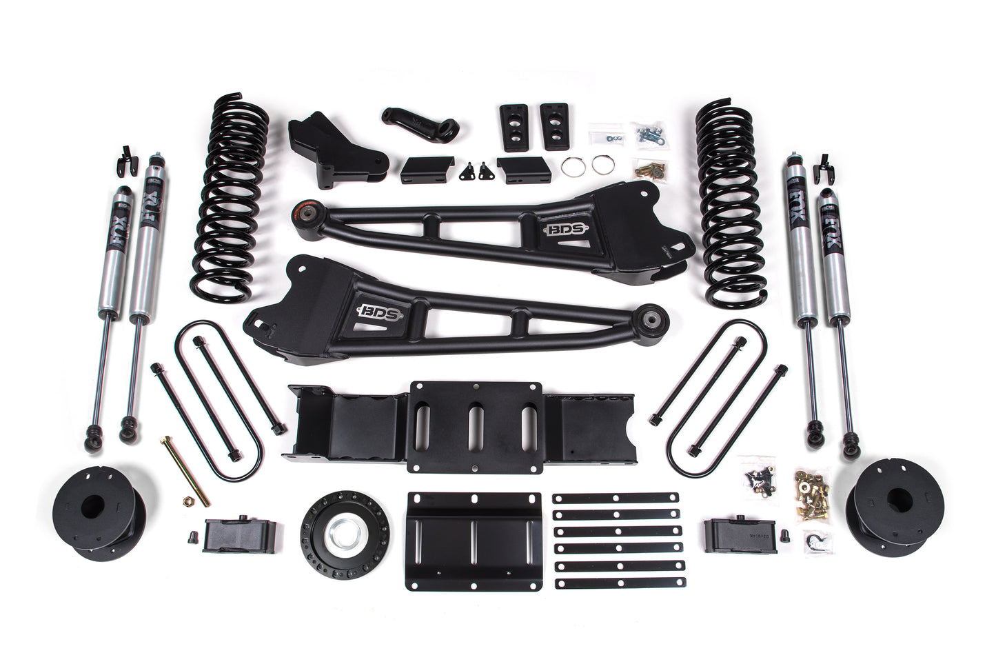 BDS SUSPENSION 4 Inch Lift Kit W/ Radius Arm - Ram 3500 W/ Rear Air Ride (19-24) 4WD - Diesel BDS1719FS