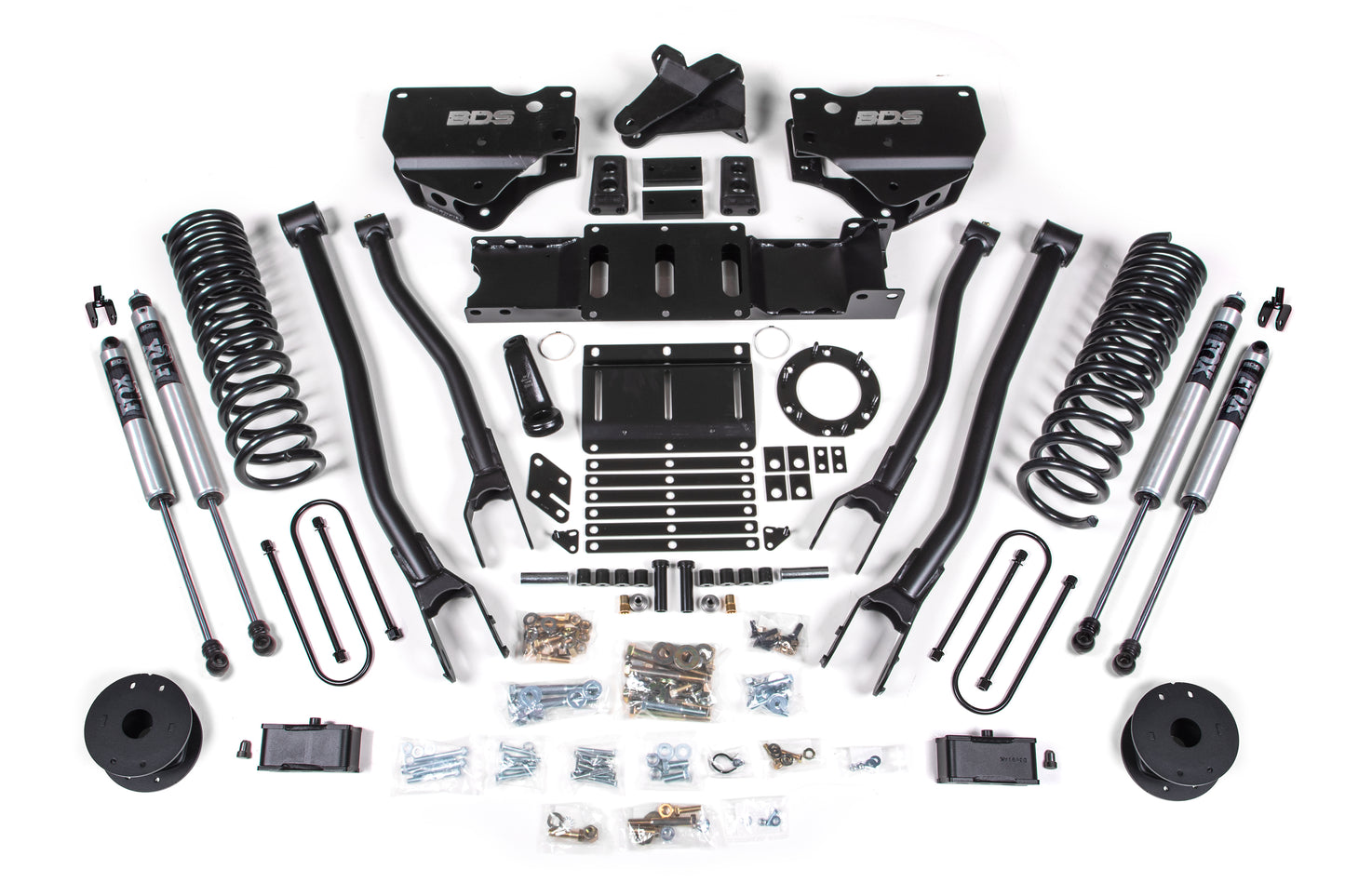 BDS SUSPENSION 4 Inch Lift Kit W/ 4-Link - Ram 3500 W/ Rear Air Ride (19-24) 4WD - Gas BDS1723FS