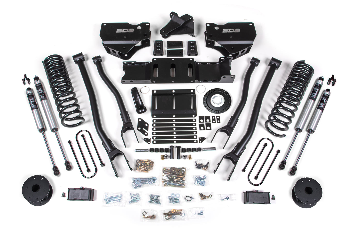 BDS SUSPENSION 4 Inch Lift Kit W/ 4-Link - Ram 3500 W/ Rear Air Ride (19-24) 4WD - Diesel BDS1721FS