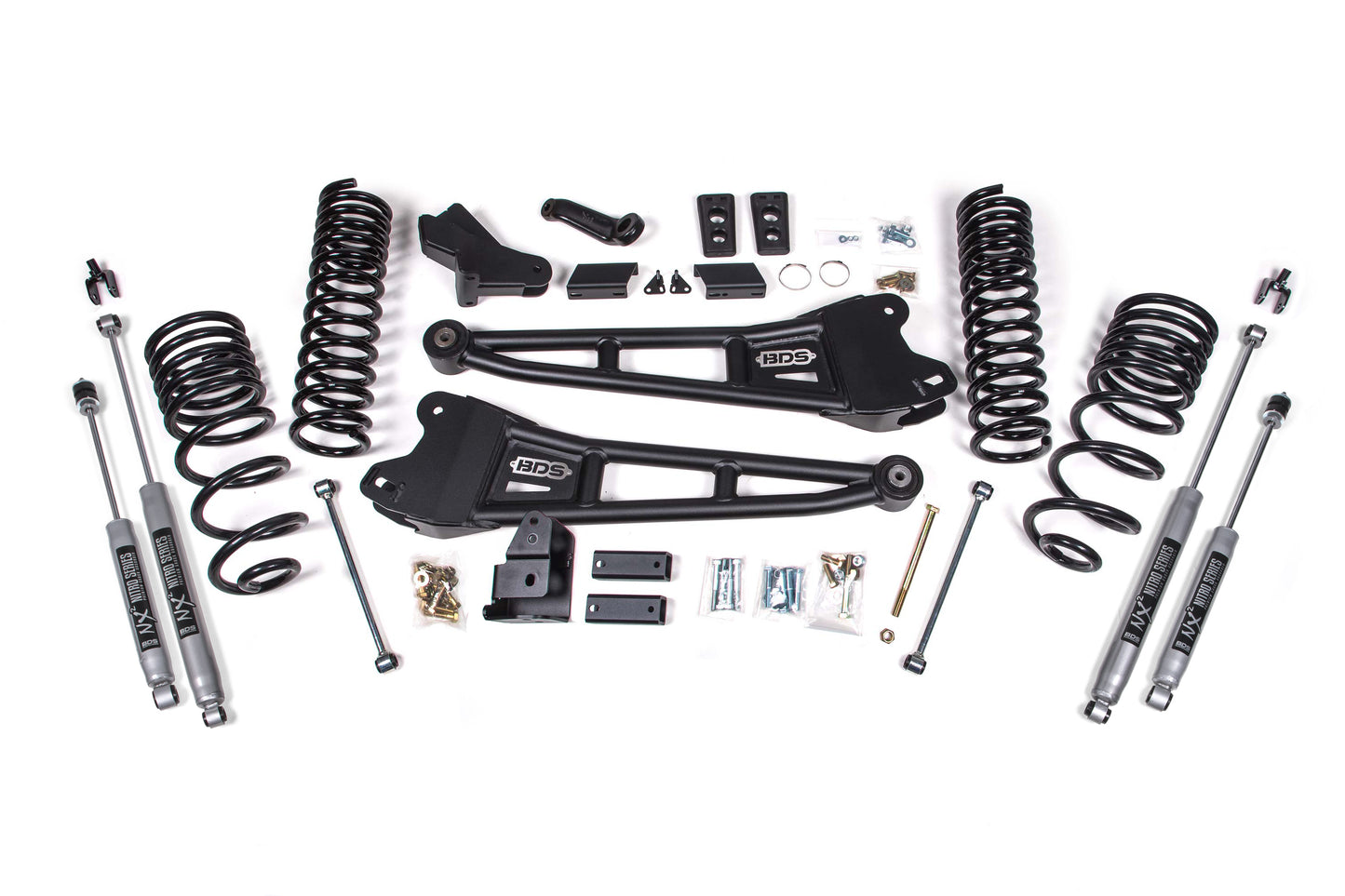 BDS SUSPENSION 4 Inch Lift Kit W/ Radius Arm - Ram 2500 (14-18) 4WD - Diesel BDS1762H