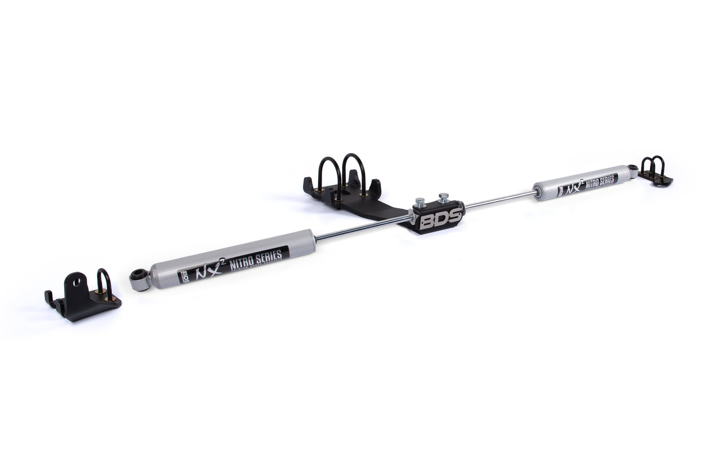 BDS SUSPENSION Dual Steering Stabilizer Kit W/ NX2 Shocks - Dodge Ram 1500 (94-01) And 2500/3500 Y-Style (94-08) 4WD BDS2013DH