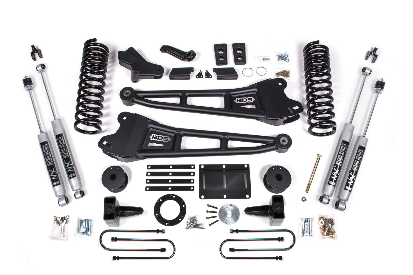 BDS SUSPENSION 6 Inch Lift Kit W/ Radius Arm - Ram 3500 W/ Rear Air Ride (13-18) 4WD - Diesel BDS2106H