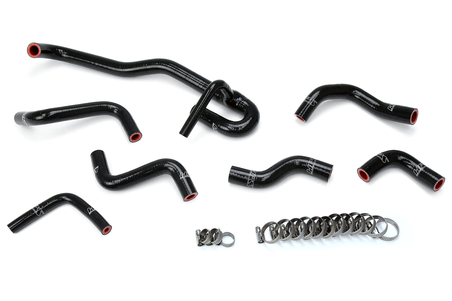 HPS Performance 3-ply Reinforced Silicone Replaces Rubber Heater Coolant Hoses 57-2190-BLK