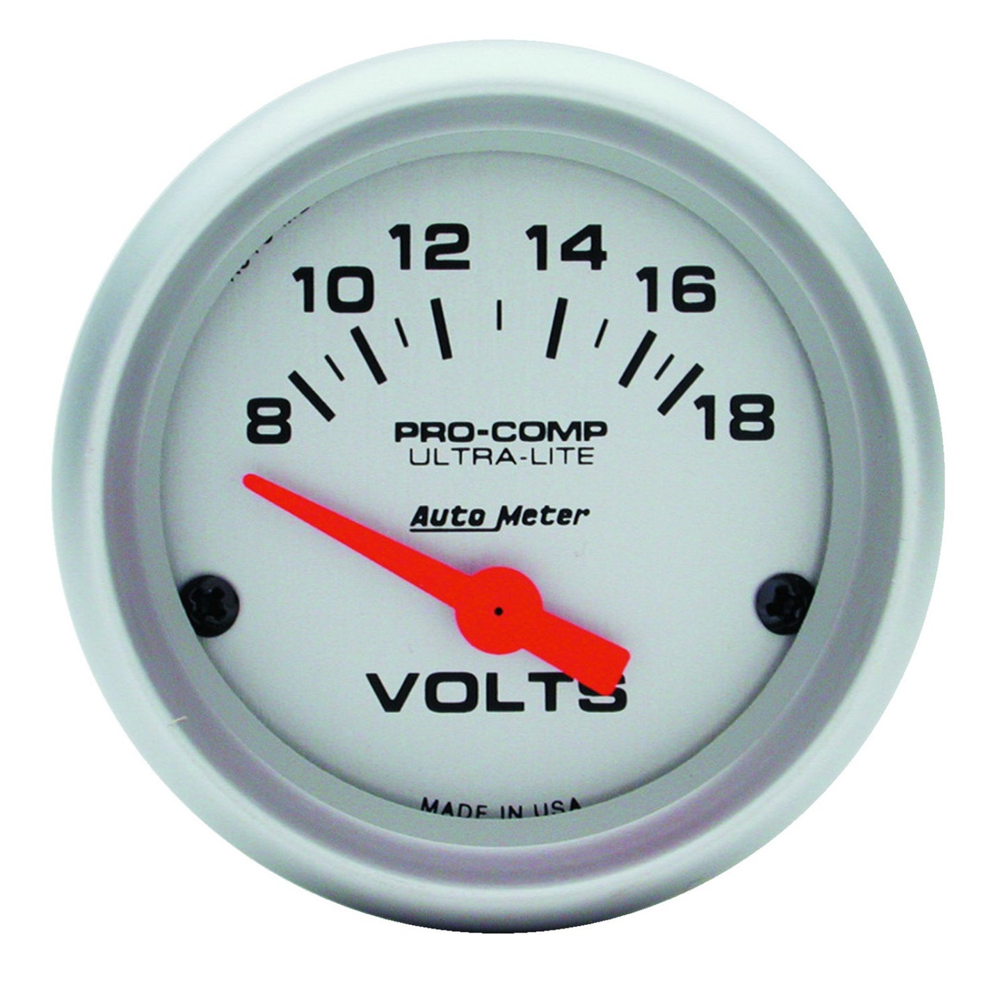 AutoMeter 2-1/16 in. VOLTMETER 0-16V SPEK-PRO BLACK/BLACK P34432