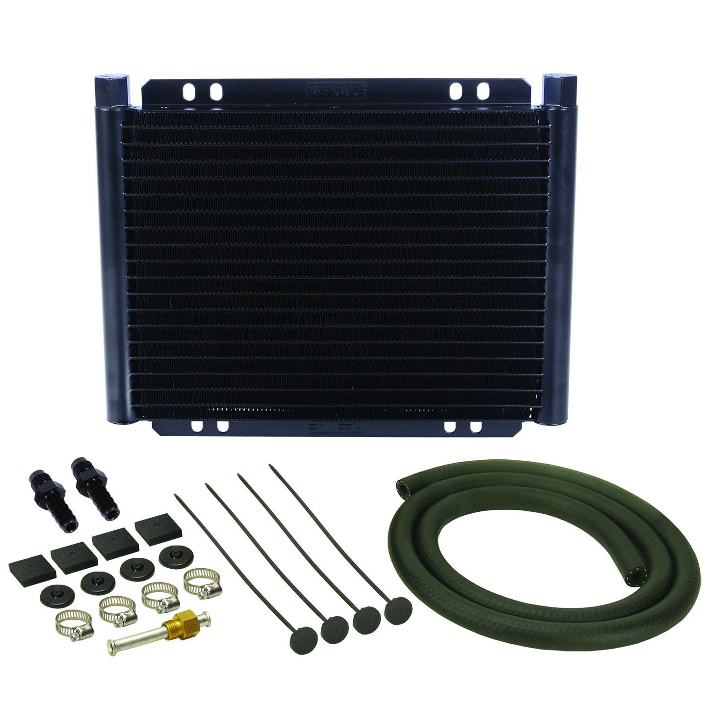 Derale 19 Row Series 8000 Plate & Fin Transmission Cooler Kit, 1/2"-20 Inverted Flare 13523