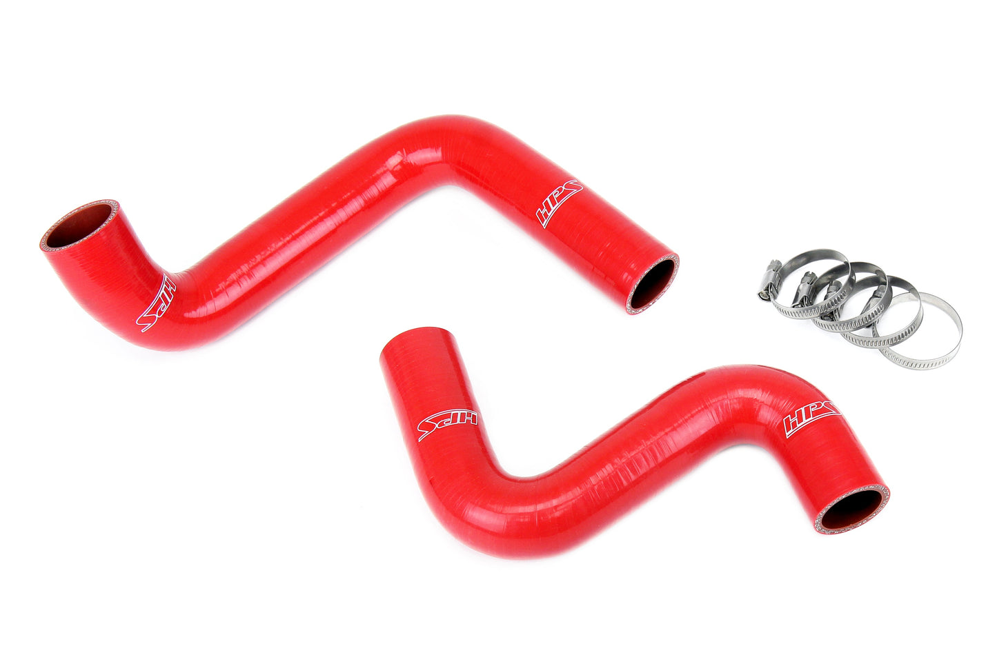 HPS Performance High Temp 3-ply Reinforced Silicone Replaces OEM Rubber Radiator Coolant Hoses 57-1955-RED