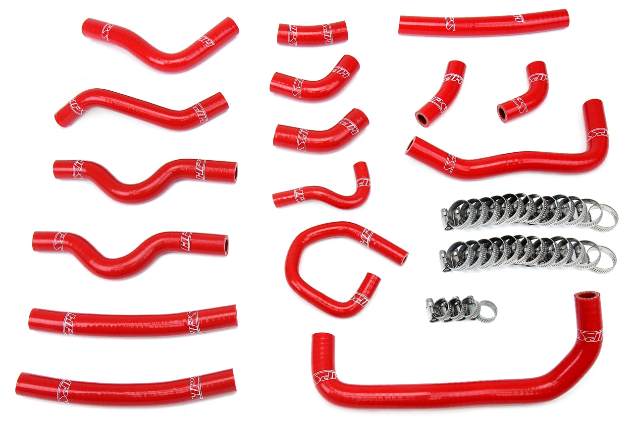 HPS Performance High Temp 3-ply Reinforced SiliconeReplace OEM Rubber Heater Coolant Hoses 57-1913-RED