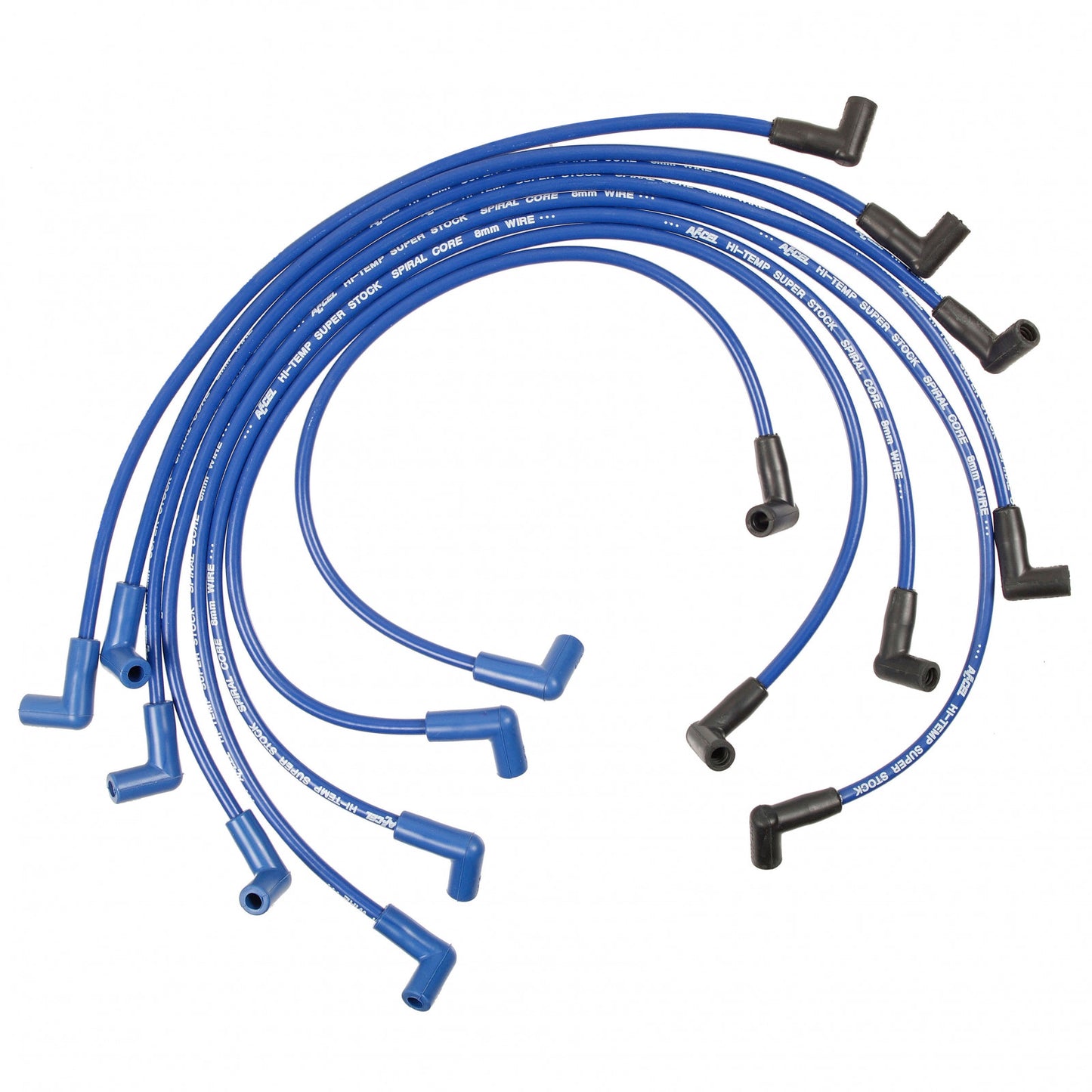 ACCEL SPARK PLUG WIRE SET - 90 DEG BOOTS - BLUE 5048B